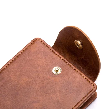 

Newly Men Wallet Purse Short Design Fashion Buckle PU Leather Durable For Money Card Coin FIF66