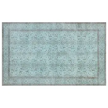 

Handmade Green Vintage Overdyed Turkish Area Rug 164x270 Cm-5'5''X8'10''