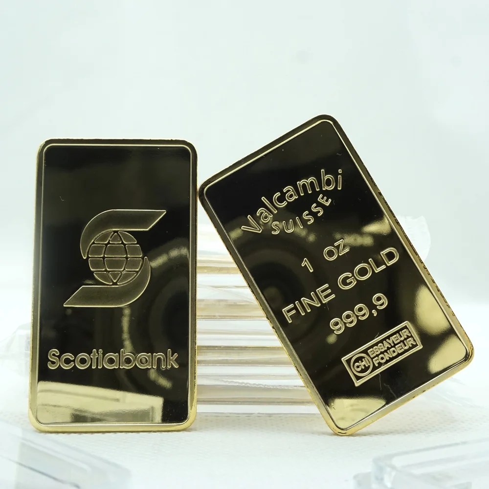 3pcs/lot 1 Oz 24k Pure Gold Plated Bar High Quality Replica Bullion