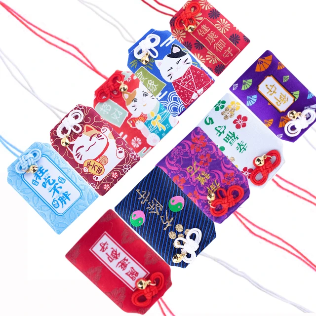 Japanese Keychain Omamori Charm Amulet Good Luck Car Shrine Charms Pendant  Lucky Health Blessing Handbag Keychains Purse 