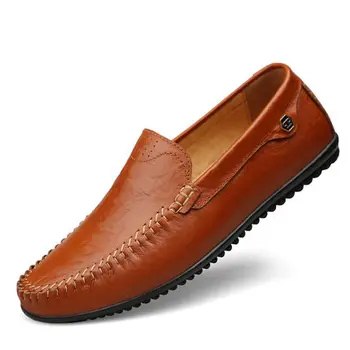 

Autumn Spring Leather and Shoes Round toe Soft Lazy Shoes Daily Business Leisure Office Oxford Shoes