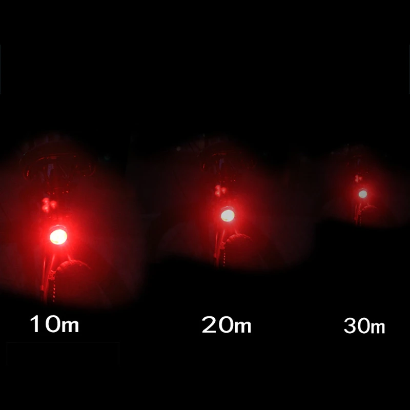 Светодиодный светильник для велосипеда, заряжаемый от USB, водонепроницаемая велосипедная лампа для кемпинга, ночной езды, один цвет Предупреждение о безопасности, зарядка через usb