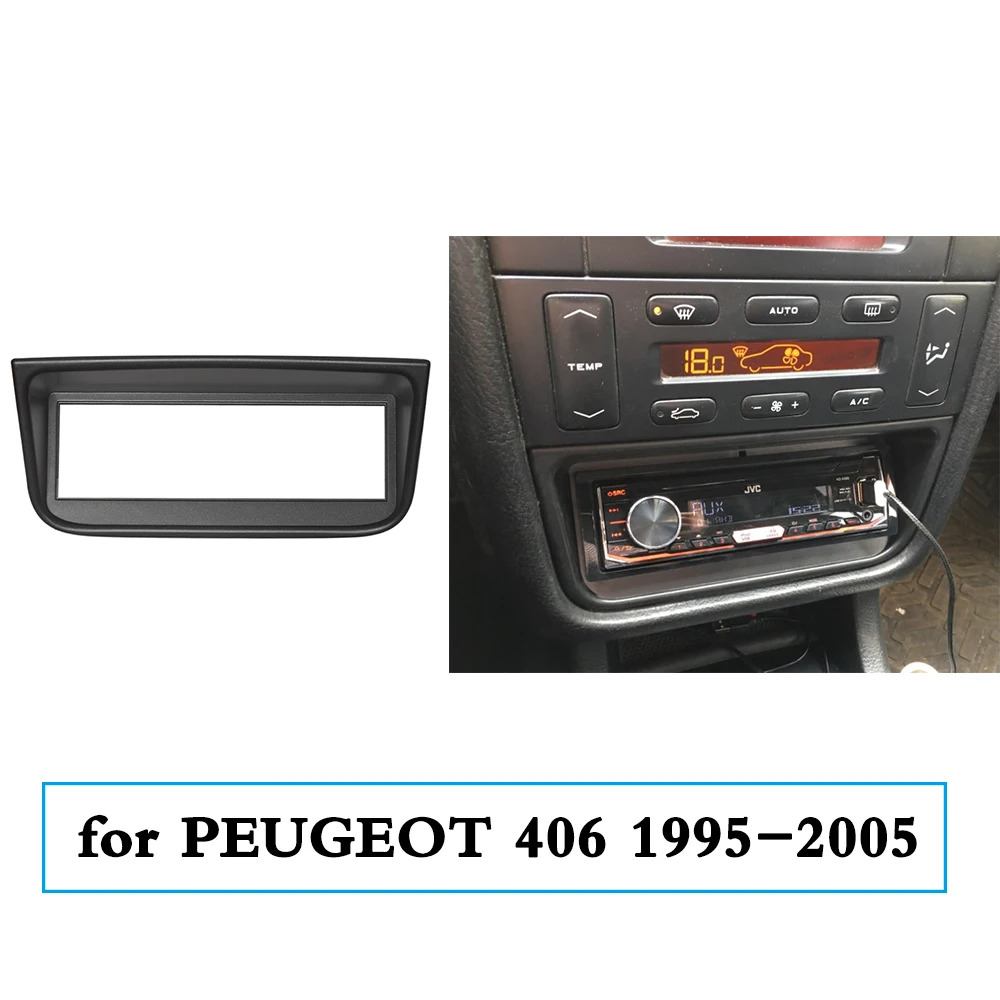 Один Din радио фасции для PEUGEOT 406 Стерео gps DVD стерео панель приборной панели Даш Аудио фасции Установка отделка комплект рамки