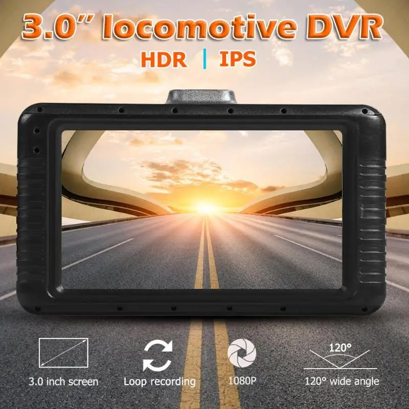 Двойной объектив Full HD 1080P и 720P мотоциклетный видеорегистратор Dashcam 3,0 дюймов ЖК-дисплей функция HDR Водонепроницаемая Экшн-камера новое поступление