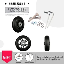 

HANLUOKE PVC-70-27 Luggage Wheel Accessories Universal Wheel Roller Accessories Wheel Repair Single Wheel Password Box Caster