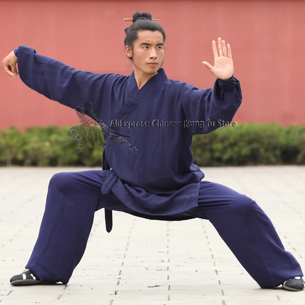 Wudang Taoist халат стиль Tai chi Униформа Боевые искусства кунг фу костюм шаолин монах и