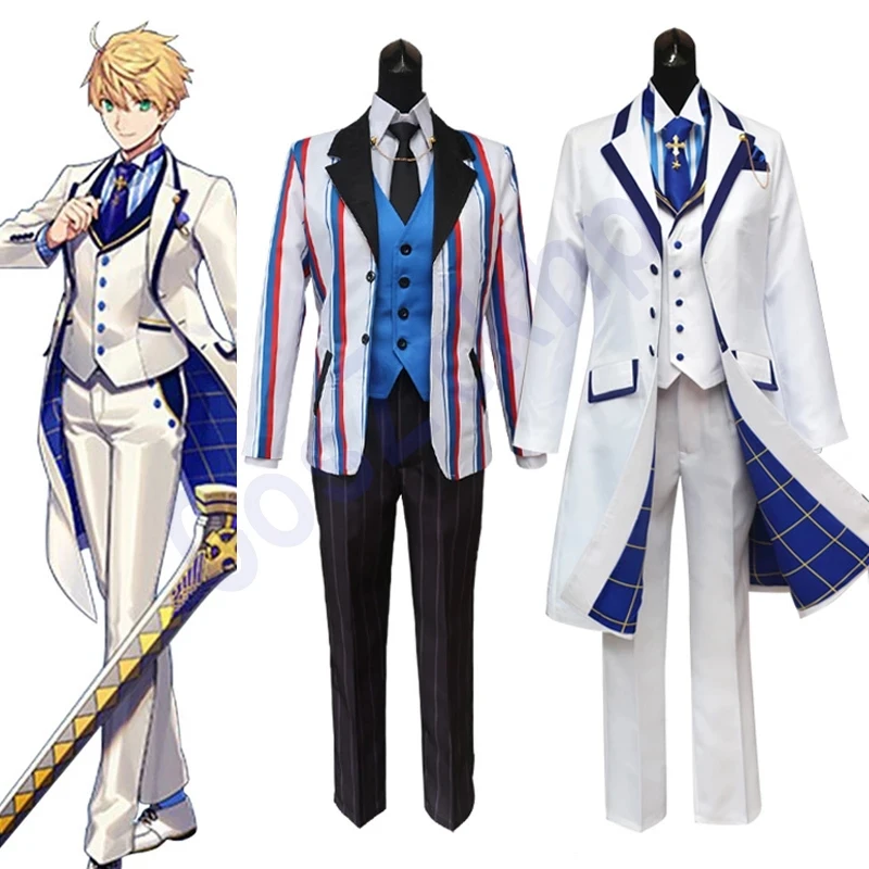 Костюм для косплея Артура пендригона из Fate Grand ade FGO, полный комплект для мужчин и женщин, костюм на Хэллоуин, любой размер на заказ