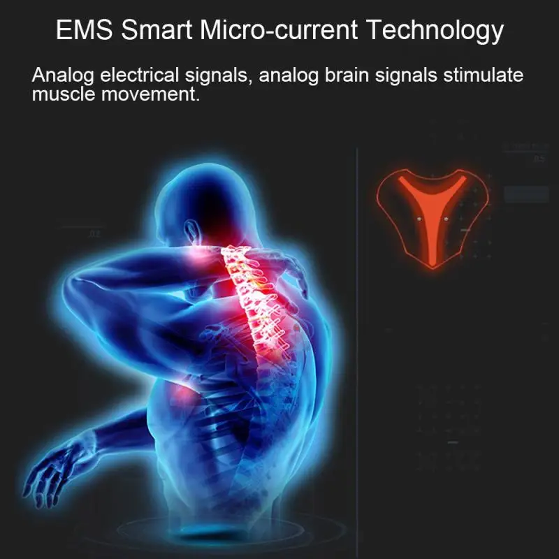 Интеллектуальный Электрический EMS шейный массажер для шеи и спины, стимулятор мышц, терапия, давление, боль, облегчение здоровья, массажер для шеи