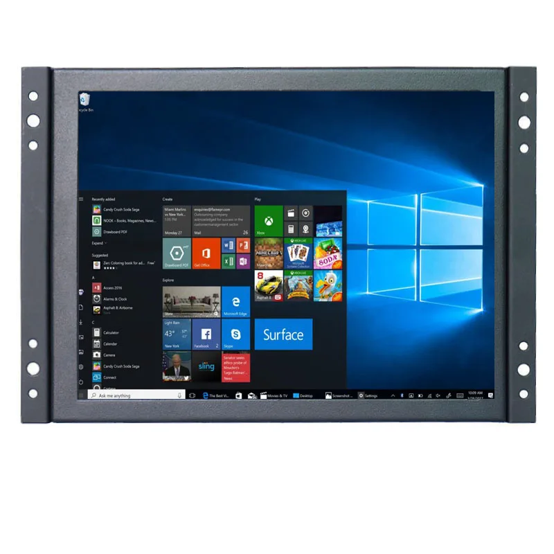  G1009 10 Inch 800*600 metal case open frame lcd monitor for industrial with AV/BNC/VGA/HDMI/USB int