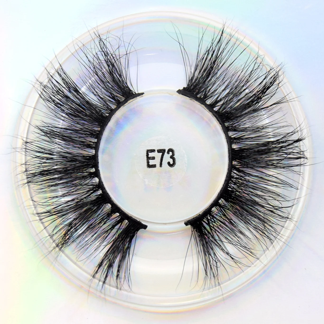 visofree 3d mink lashes natural 25mm lashes for beauty makeup false eyelashes Full Strip lash extension supplies E59 - Цвет: E73 Round