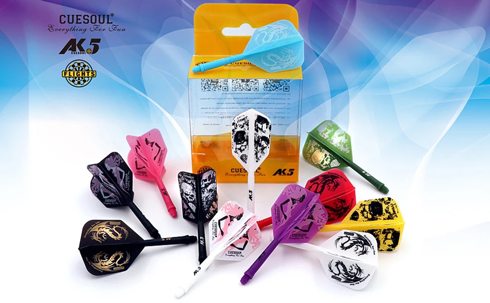 CUESOUL 3 Sets Integrated Dart Shaft and Flights,Dart Shaft Length 21mm