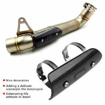 

Carbon Fiber Motorcycle Exhaust Mid Link Pipe Protector Heat Shield Cover Guard Anti-scalding Cover For CB650F Z900 CB400XMAX300