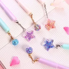 1 шт новая звезда кристальная гелевая ручка с подвеской Kawaii 0,38 мм черная чернильная ручка для детей Подарки для девочек студенческие канцелярские принадлежности Школьные офисные принадлежности
