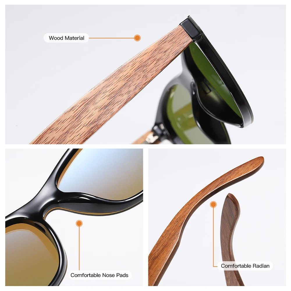 GM ореховые деревянные солнцезащитные очки для мужчин и женщин, брендовые дизайнерские ретро деревянные солнцезащитные очки для мужчин, зеркальные оттенки, модные солнцезащитные очки