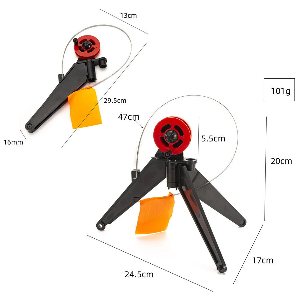 Pack of 2 Foldable Ice Fishing Rod Flag Hands Free Angler Winter Fishing Tackle Accessories