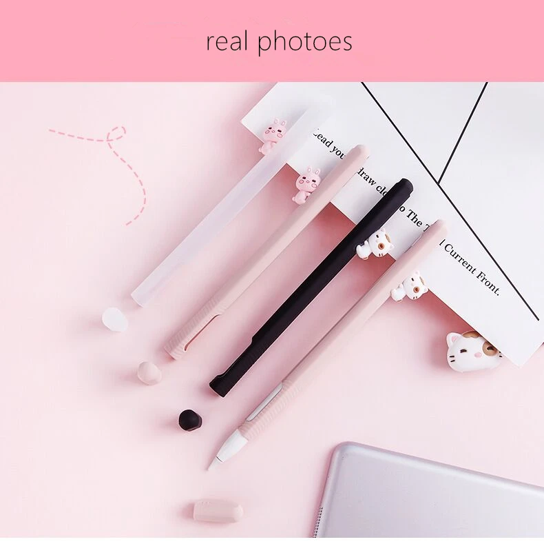 Цветной Мягкий силиконовый чехол для Apple Pencil, совместимый с iPad Tablet ручка-стилус, защитный чехол