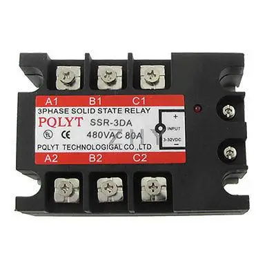 DC В AC трехфазное твердотельное реле SSR-3DA 80A 3-32V 480V | Обустройство дома
