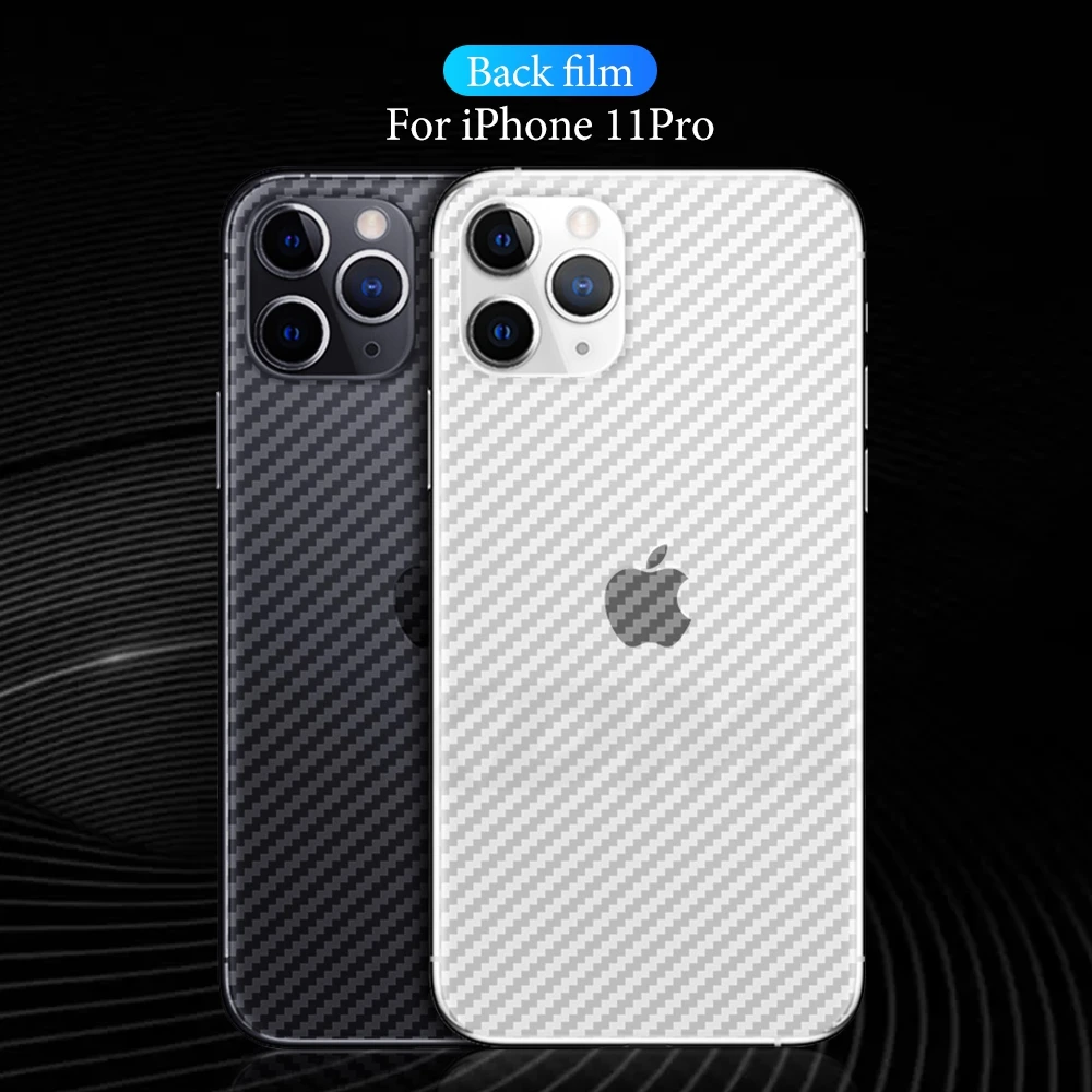 

For iphone 11 Pro Max XR X XS XS Max 7 8 Plus 6 6S Plus 11 Pro 2019 Soft Sticker Cover Carbon Fiber Back Screen Protector Film