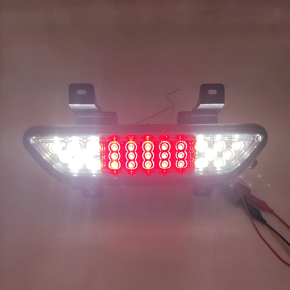 Smoked LED Bumper Lights For 2015-2017 Ford Mustang - Brake Tail Reflectors
