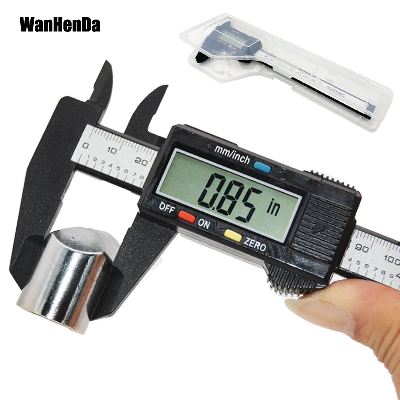 150mm digital caliper electronic cursor widescreen vernier caliper 6 inch measuring tool plastic caliper