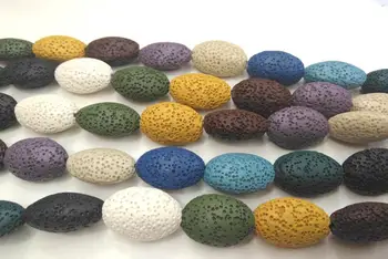 

13x18mm Natural Lava Rock Beads oval cube egg Column Bar Tube Volcanic Jewelry DIY full strand 16inch