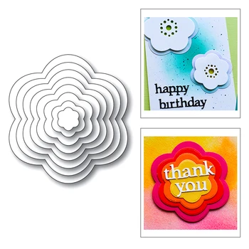 

Father's Day Petal Nesting Frame Background 2020 New Metal Cutting Dies For Scrapbooking Paper and Card Making Craft No Stamps