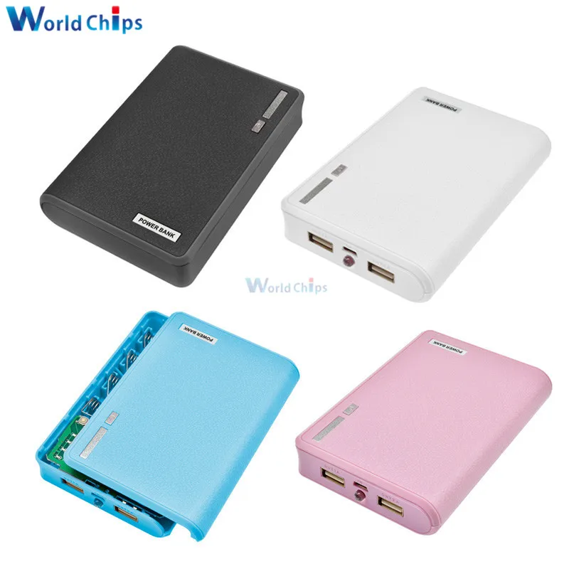 

USB 4*18650 Power Bank Battery Box for Mobile Phone Charger DIY Shell Case 18650 Battery Storage Box Holder 4 Slot
