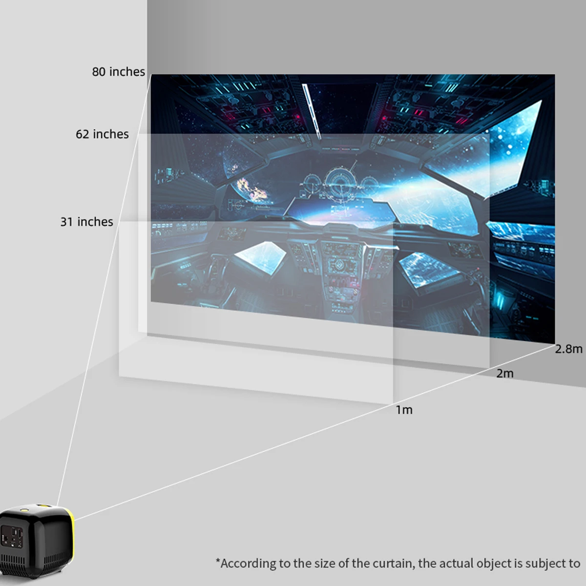 Tiny Portable L1 Projector Supports 1080p Full HD Movie Playback 1000 Lumens Home Entertainment Theater_voghion.com