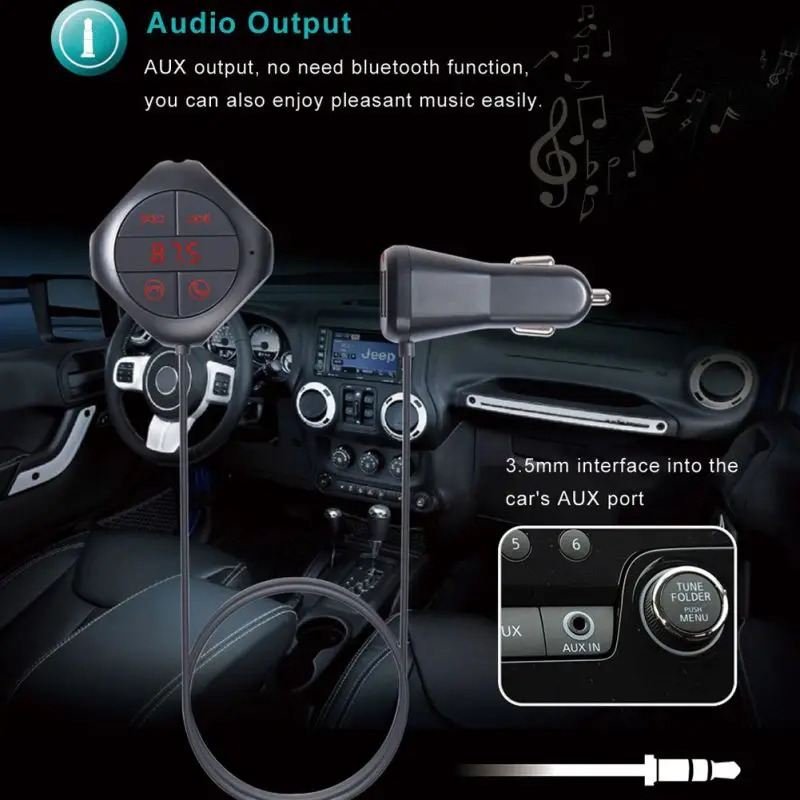 ONEWELL двойной USB Handsfree автомобильный комплект MP3 музыкальный плеер радио Напряжение монитор Поддержка TF U диск