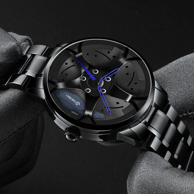 Men 3D Sport Rim Hub Wheel Watches Luxury Male Sports Car Wristwatch Quartz Men's Watches Relogio Masculino for Gift Clock