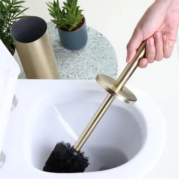 

304 Stainless Steel Toilet Brush Head Holder Toilet Bathroom Cleaning Tool Holder With Brush