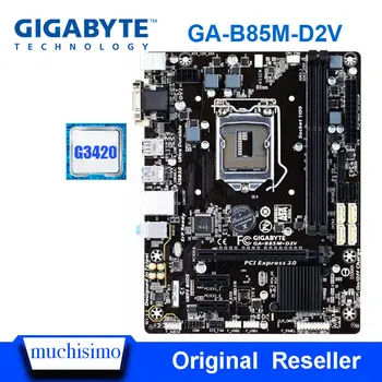 

Gigabyte GA-B85M-D2V Intel 3420 100% Original Motherboard LGA 1150 DDR3 USB3.0 16G B85 B85M-D2V Desktop Mainboard Refurbished
