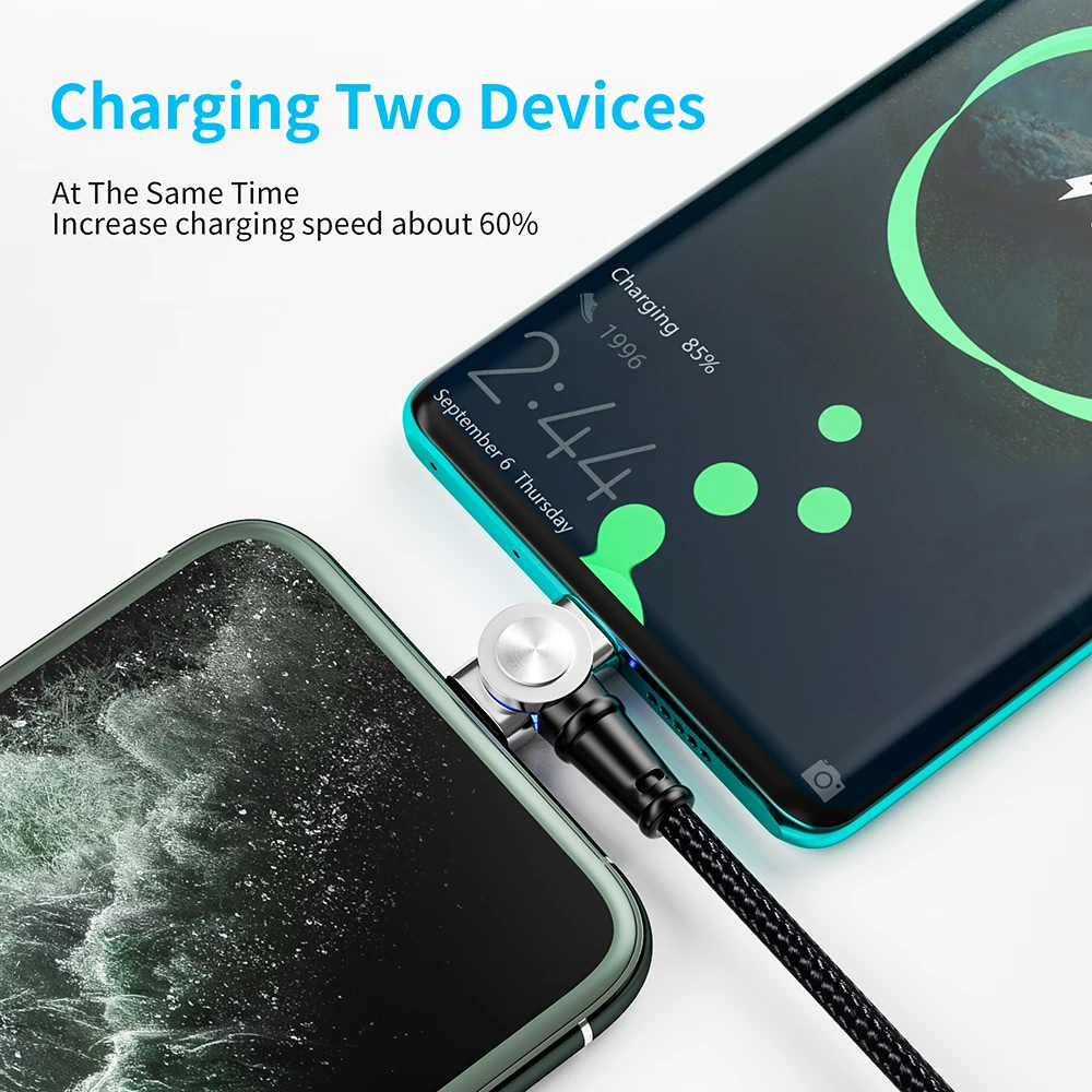 IOSEEKS Magnetic Charger Micro USB Type C Cable For iPhone Samsung Huawei Mobile Phone Charging USB 2