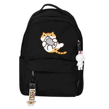 

Neko Atsume Anime Backpack Cat Backyard Backpack Kawaii Women Bag School Bags for Teenage Boys Girls Travel Mochila Back Pack