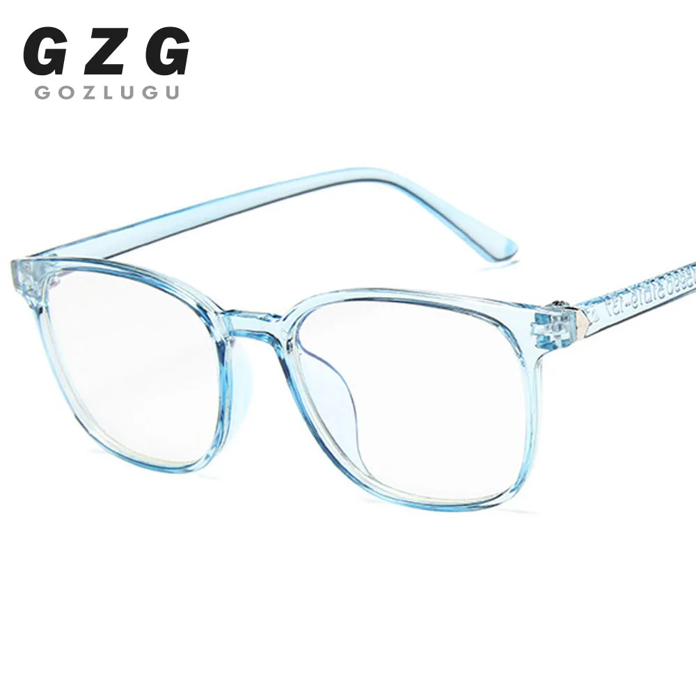 GOZLUGU прозрачные оправы для очков мужские и женские поддельные очки винтажные оптические очки для близорукости оправа женские очки ретро - Цвет оправы: blue