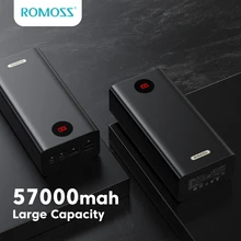 ROMOSS PEA57 Power Bank 57000 мАч 18 Вт PD КК 3,0 Quick Charge 57000 мАч, блок питания Type-C Внешнее зарядное устройство Power Bank для iPhone Huawei