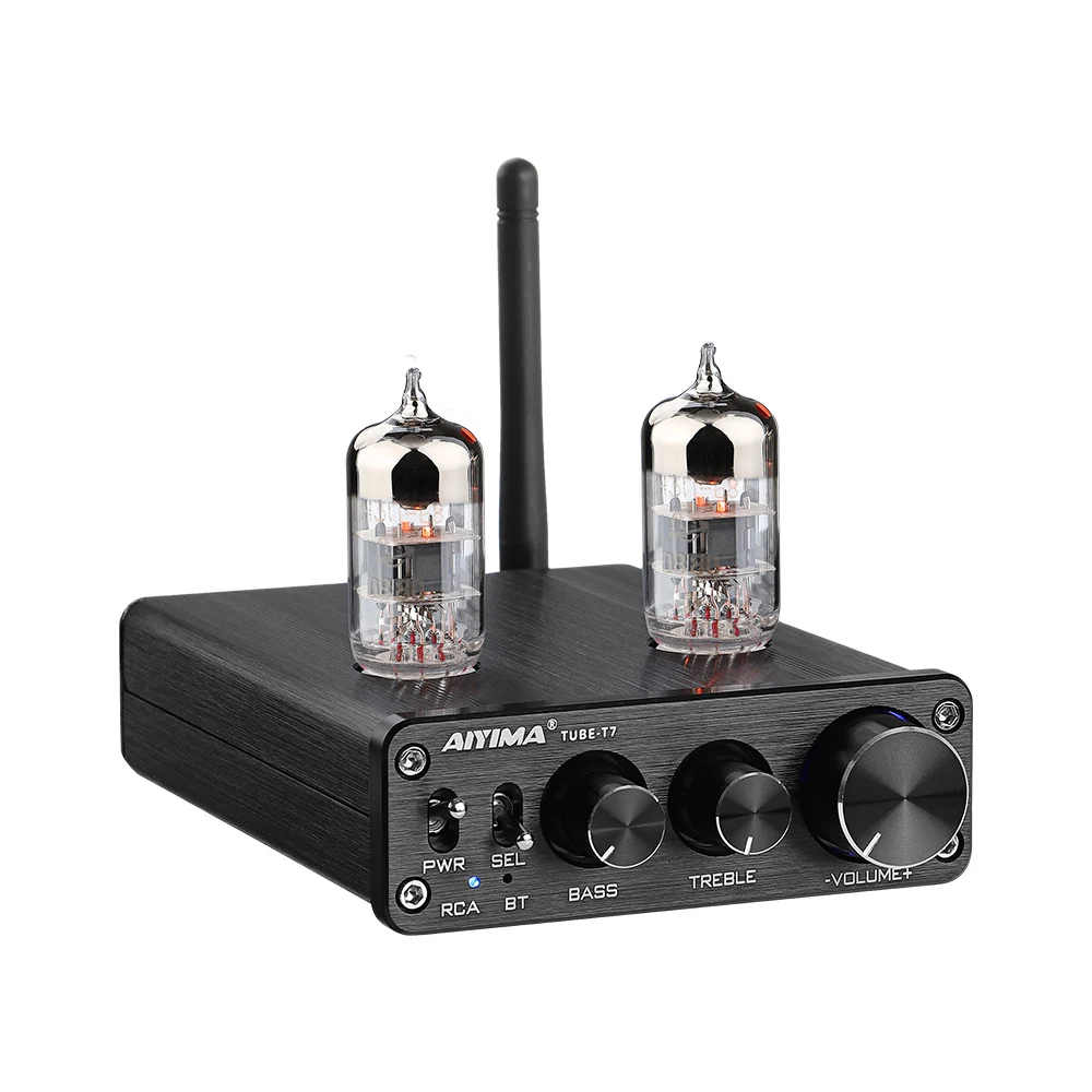 AIYIMA Bluetooth 5.0 6N3 Tube Amplifier Preamp Preamplifier HiFi Stereo Vacuum Bile Tube Preamp With Treble Bass Tone Control 