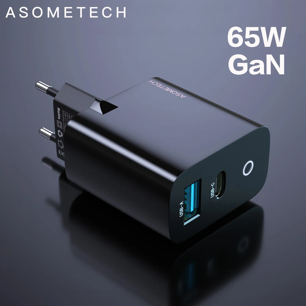 65W GaN Charger Quick Charge 4.0 3.0 USB Type C QC PD USB Charger Fast Charger For iPhone 12 Pro Max Samsung S10 Laptop Tablet