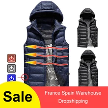 Зимний умный терморегулирующий жилет с usb-зарядкой, нагревательный жилет, трехскоростная нагревательная куртка с подогревом