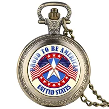 Мужские Ретро кварцевые Подвески со звездами и полосками, подарочные карманные часы, украшение на батарейках, портативные винтажные аналоговые с гравировкой