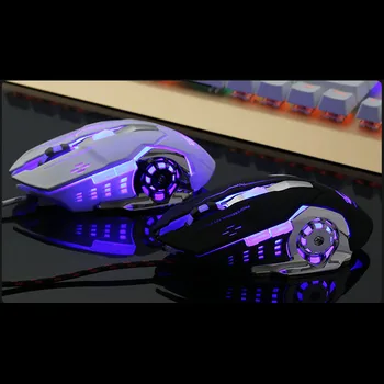 

Mechanical USB Charging Game Mouse Mute Luminous 2.4Ghz LED Light Transmission Optical Computer Accessories For Pc Laptop