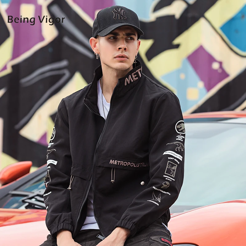 New Bomber Jacket men Outerwear Printed Sleeve Casual Men's Outdoor Overcoats HipHop Streetwear Top Clothes 4XL мужские зимние |