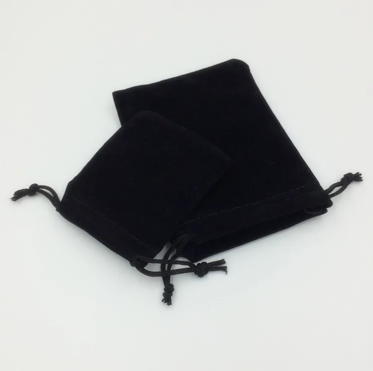 

200pcs 10*12cm black Pure color Velvet Bags woman vintage drawstring bag for Party/Jewelry/Gift diy handmade Pouch Packaging Bag