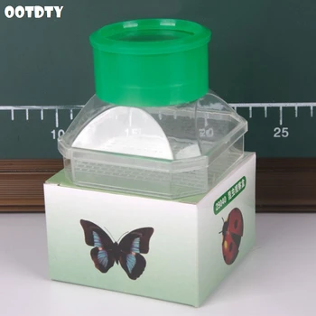 

Transparent Insect Breeding Box with Triple Magnifying Glass Portable Insect Observation Cage Terrarium Butterfly Pet Supplies