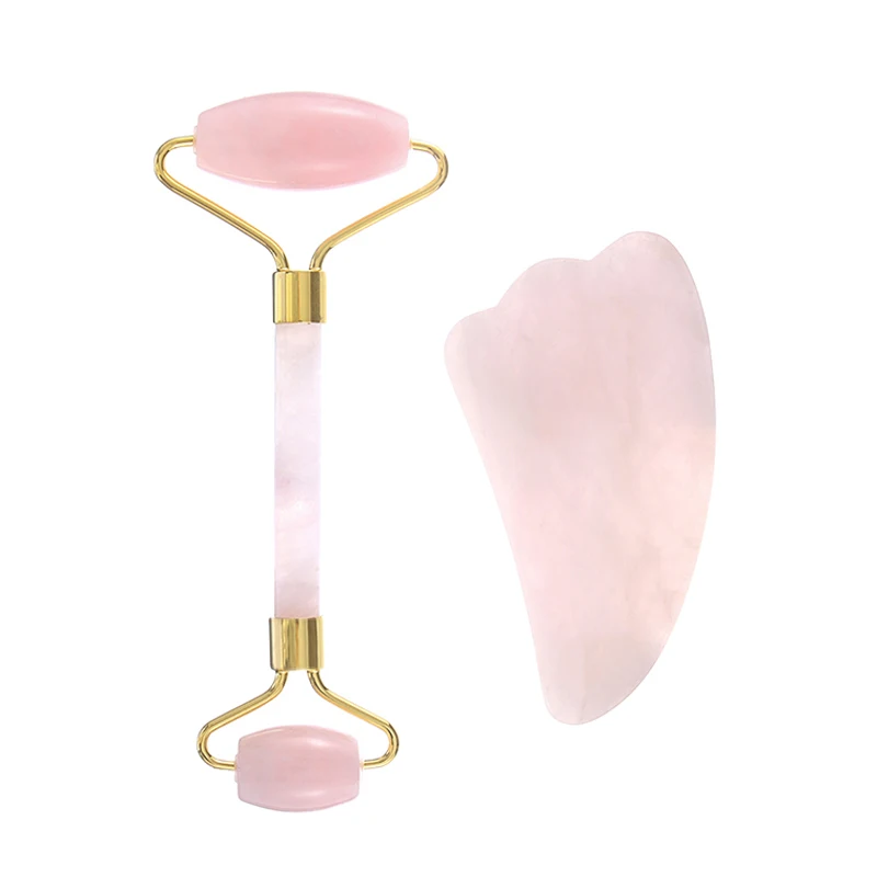

Face Lifting Massager Rose Roller Natural Jade Facial Skin Massage Roller Stone Gua Sha Slimming Tool Nice Gift for Women