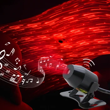 

Car Ambient Light DJ Colorful Music Sound Lamp Remote Control Spotlight Voice Control LED Light Auto Accessories Gadgets Goods