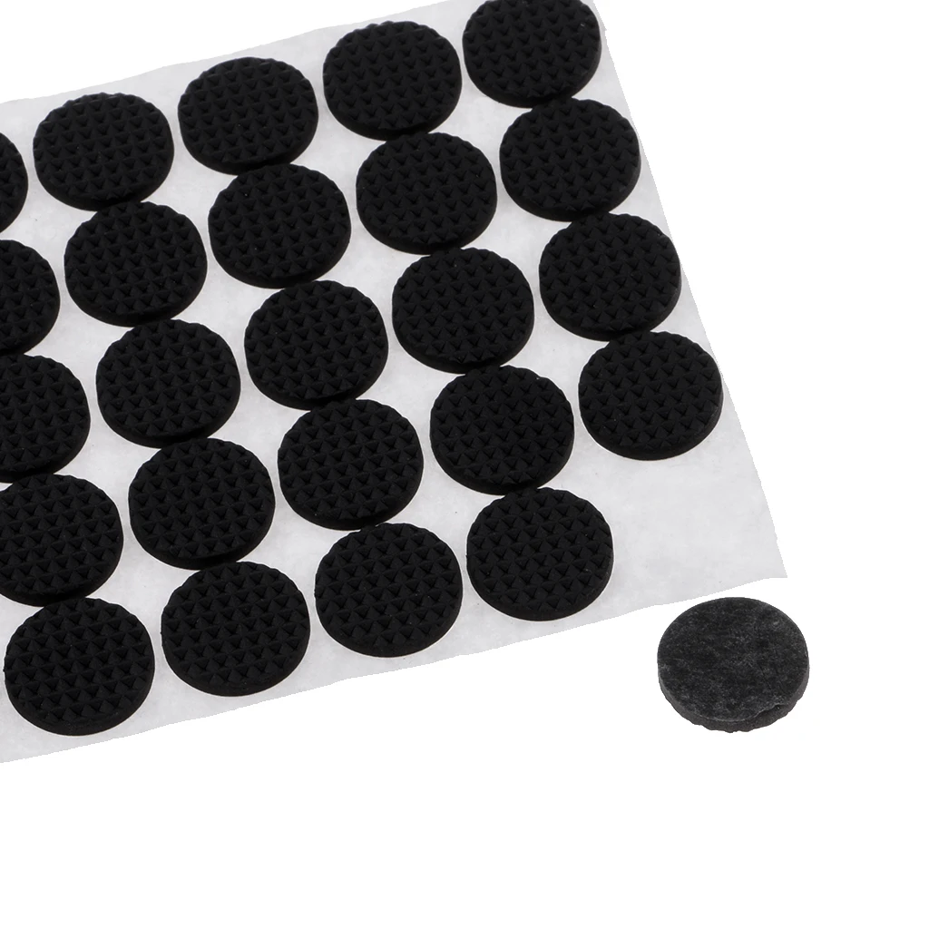 100pcs Furniture Floor Protect Rubber Pads Felt Pads Anti Slip Self Adhesive Round Self Adhesive Furniture Pad Scratch Protector