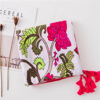 

2020 шарф женский bobo Winter Scarf For Women floral Hijab Viscose Warm printed pattern Scarf Luxury Brand Blanket Wraps Female