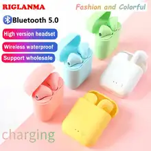 Mini 2 tws bluetooth fone de ouvido estéreo fone de ouvido bluetooth com vagem carregamento sem fio para todos os smartphones pk i7s i9s
