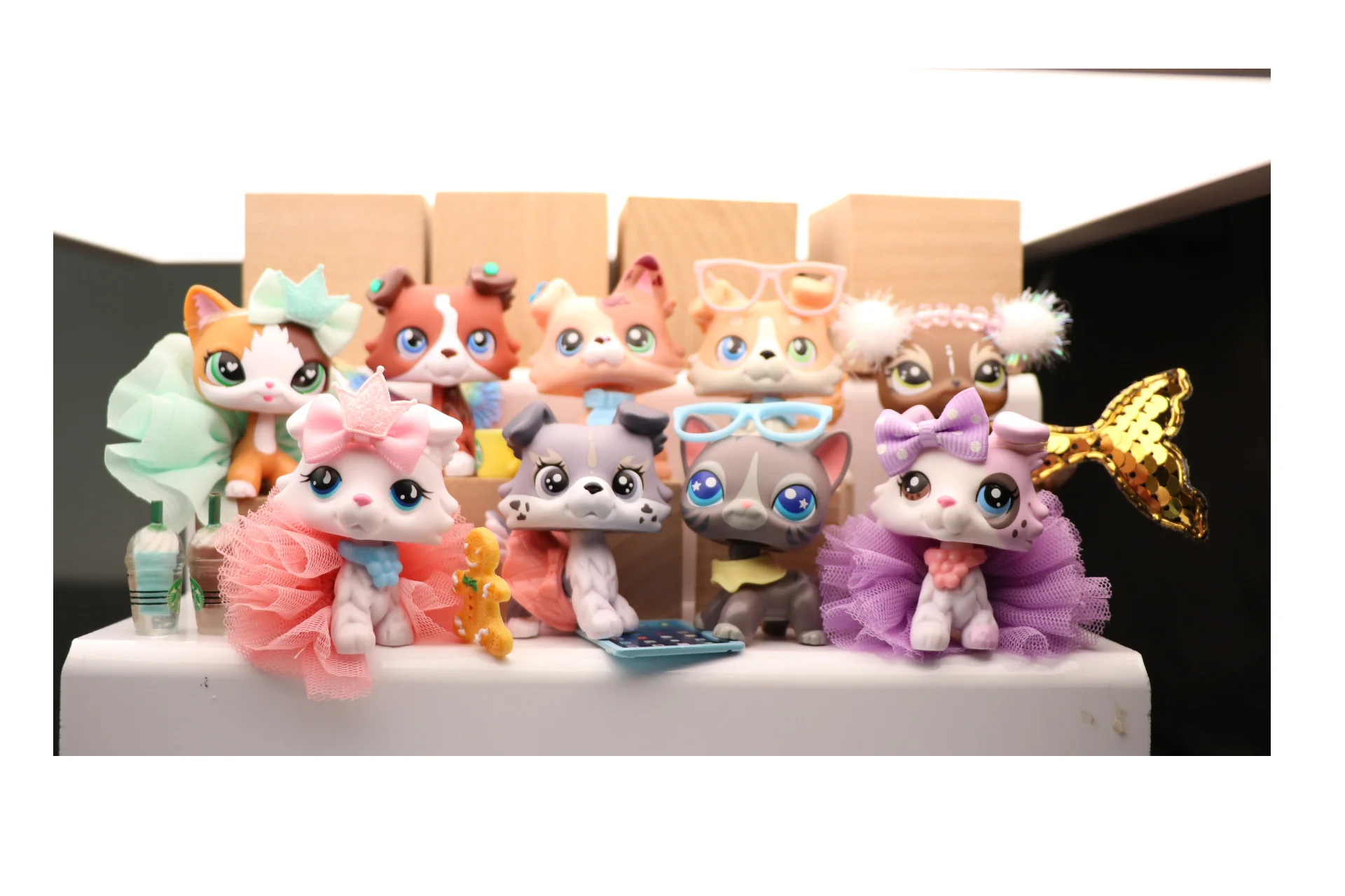 Pet Shop колли короткие волосы кошки с много аксессуаров|Игровые фигурки и